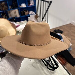 Tan Wide-Brimmed Hat